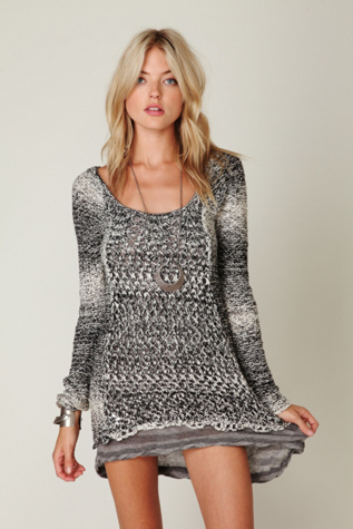 Scoop Back Knit 2fer Tunic