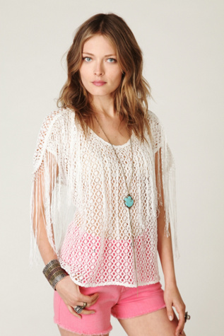 FP New Romantics Fringe Sleeve Top