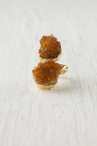 Rocky Citrine Wrap Ring