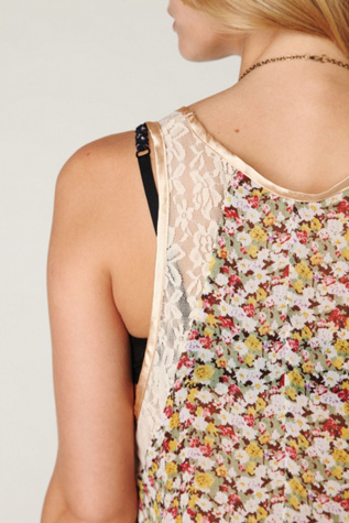 Ditsy Lace Hi-Low Tank