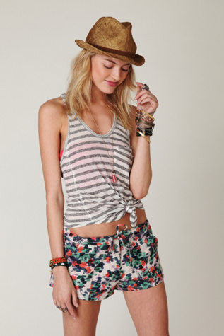 Brush Printed Short