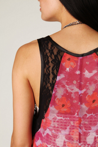 Large Floral Lace Inset Tunic