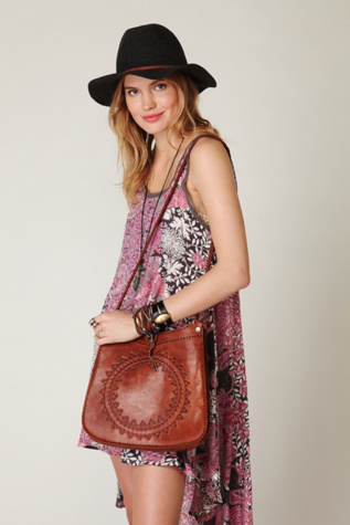 Medallion Leather Shoulder Bag