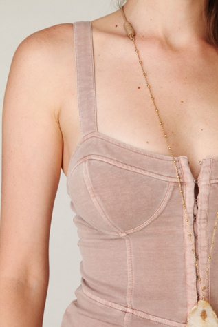 Denim Corset Bodycon Slip