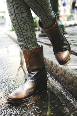 Blur Zipper Ankle Boot