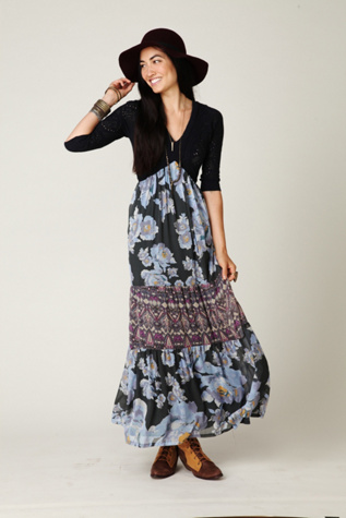 Ethnic Rose Maxi Dress