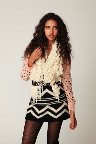 Russian Print Mini Sweater Skirt