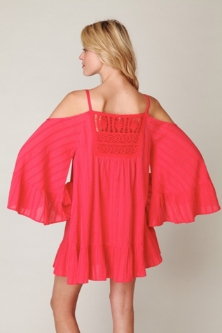 Angel Wings Open Shoulder Dress