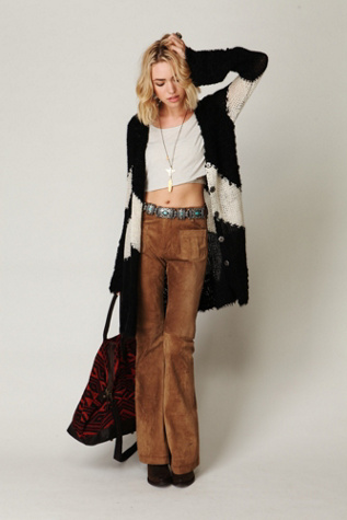Suede High Waist Wideleg