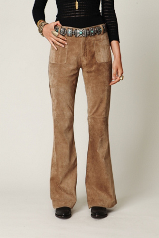 Suede High Waist Wideleg