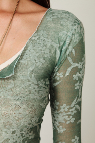 Floral Burnout Henley