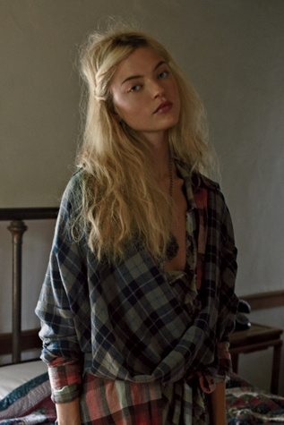 Plaid Wrap Top