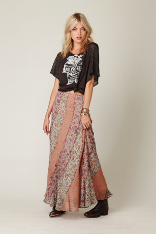 Pieced Together Maxi Skirt