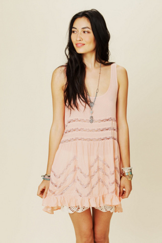 Voile and Lace Trapeze Slip