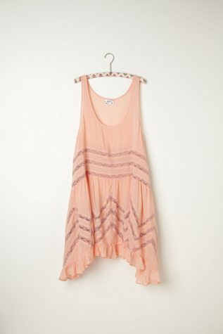 Voile and Lace Trapeze Slip