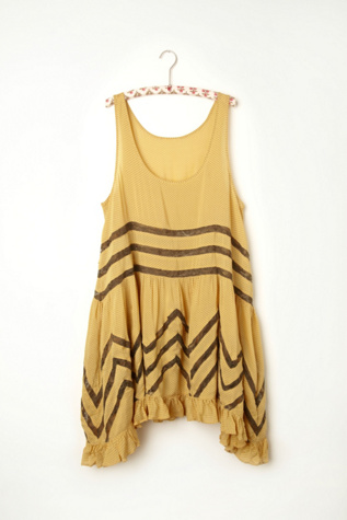 Voile and Lace Trapeze Slip