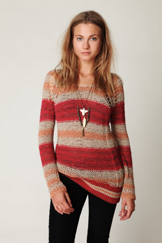 Stripe Tape Yarn Pullover
