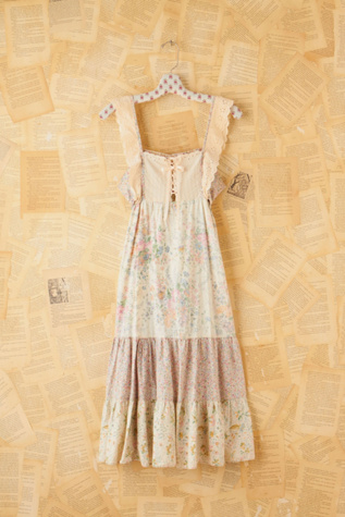 Free People Vintage Printed Tiered Hippie Dress in Vintage-Dresses