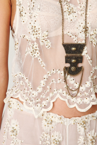Embellished Daisy Chain Crop Top