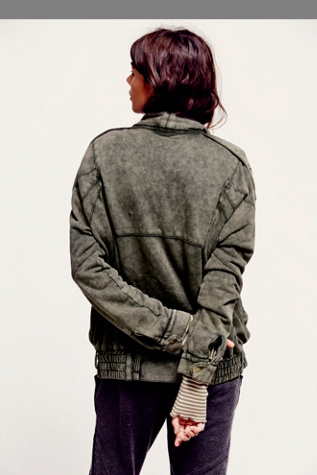 We The Free Oversized Fleece Moto Jacket