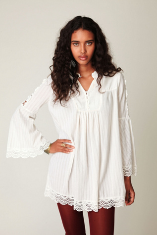 Crochet Trim Lurex Tunic