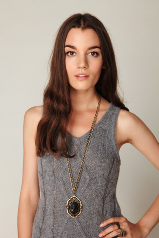 Jet Cameo Necklace