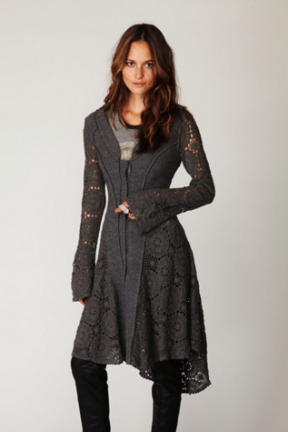 Crochet Long Sweater Jacket