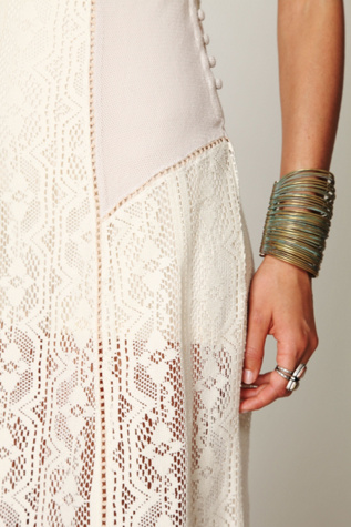 Crochet Short Sleeve Maxi Dress