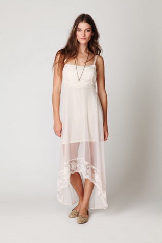 Lace & Mesh Maxi Slip