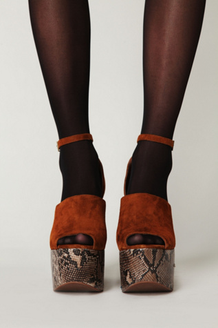 Tan Suede / Beige Snake Bottom