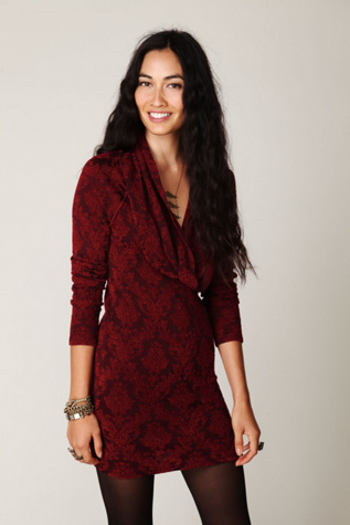 Cowl Neck Textured Ginger Tunic