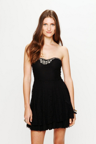 Scallop Strapless Dress