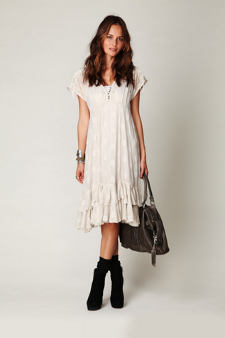 FP New Romantics Foil Tea Length Dress