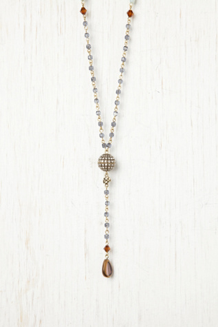 Crystal Ball Rosary Necklace