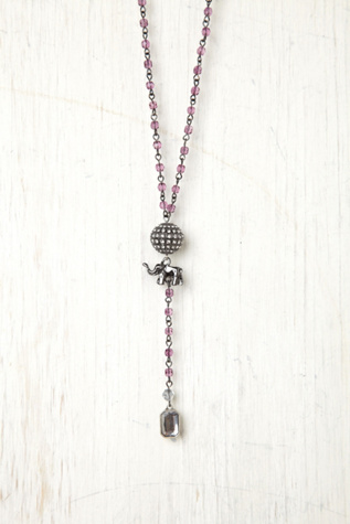 Crystal Ball Rosary Necklace