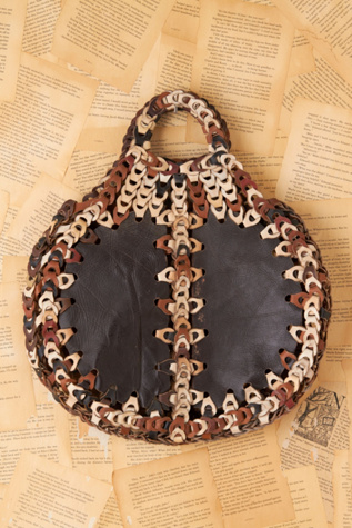 Free People Vintage Chain Leather Bag