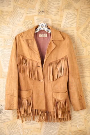Vintage Fringe Leather Jacket