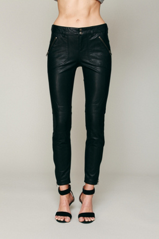 Rocker Vegan Leather Cropped Skinny