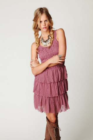 Ruffle Layer Fit-n-Flare Dress
