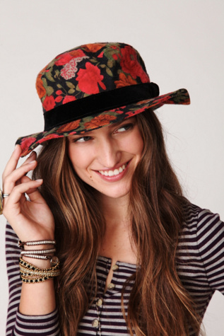 Winter Floral Boater