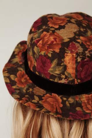Winter Floral Boater