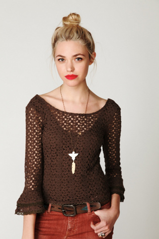 Crochet Bell Sleeve Top