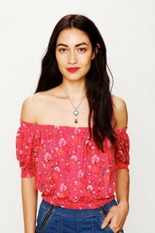 Printed Gypsy Off the Shoulder Top
