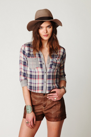 Plaid Crop Buttondown