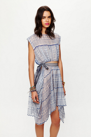 FP New Romantics Geo Embroidered Cutout Dress
