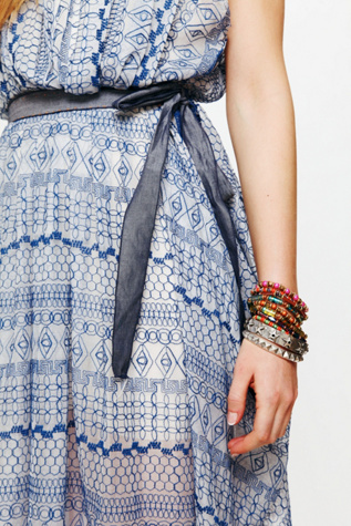 FP New Romantics Geo Embroidered Cutout Dress