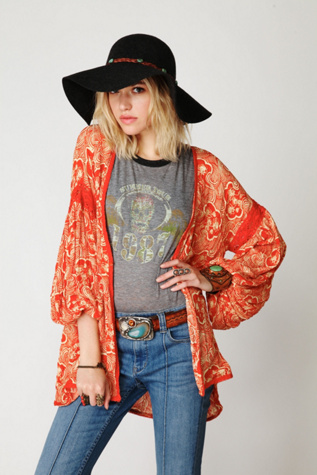 Printed Crinkle Chiffon Jacket