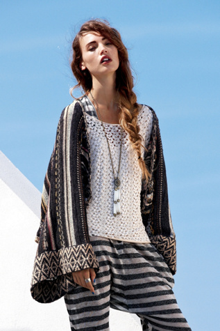 Kimono Striped Sweater