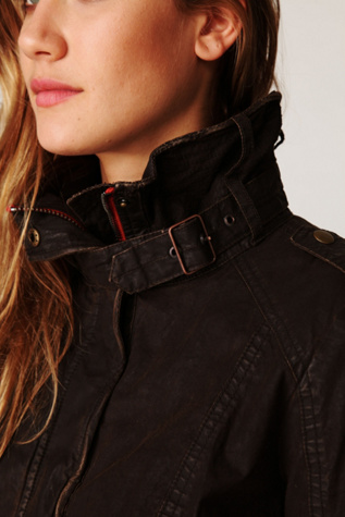 Wax Poplin High Low Jacket