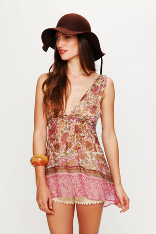Sheer Border Print Tunic